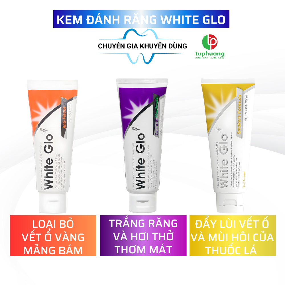 Bộ 3 kem đánh răng White Glo